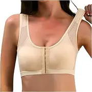 [KBQLXPKJW] Women Plus Size Back Support Posture Corrector Bra Front Closure Post Surgery Bralette Shapewear Sport Tank Top Corset /204