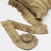 27Yards 25mm/0.98inch,Coffee Trim FringeTrim Macrame Tassel Lace Trim for Sewing Crafts Clothing, Trim Curtains Sewing Quilting Clothes Accessories Lampshade Curtain Home DIY Decoration(Light Coffee)