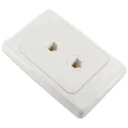 Network Wall Plate 2 Port Gang for CAT6 LAN RJ45 8P8C Cable Plug to Plug