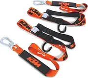 KTM Matrix Premium Tie-Down Set of 2, Includes Soft Loop Extension, S Hooks, Swivel Carabiners - 1.5" Width x 69" Length Abrasion Resistant Nylon Webbing