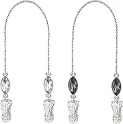 WOSEXYMEN Napkin Holder Chain Clip Bibs Holder Clips Stainless Steel Necklace Crystal Flexible Dental Chain for Kids Adult