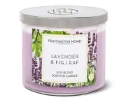 Huntington Home - Lavender Fig Leaf Scented 14 OZ 3-Wick Soy Candle New Ship