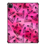 iPad Pro 12.9-inch (5th/6th gen) iPad Impact Case Dripping Hearts Black on Pink