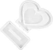 HOODANCOS 1 Set Flexible Heart Shaped Resin Casting Mould for DIY Photo Frame Craft Easy to Clean Epoxy Picture Frame Making Supplies