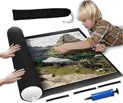 Taoluwin Jigsaw Puzzle Mat Roll Up, Portable Felt Save Mat for Puzzles, Store Puzzle for Next Play, Jigsaw Puzzle Storage Roll Mat for Puzzles Storage and Organize (31x46 inch (Up to 2000Pcs))