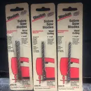 Lot Of 3 Disston #4704 Saber Saw Blades - Wood Cutting. 3 Inch Length NEW!