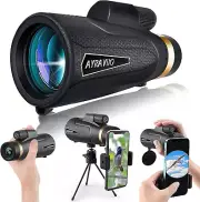 12X60 Monocular Telescope with Smartphone Holder and Tripod