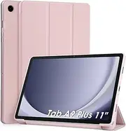 Case Compatible with Samsung Galaxy Tab A9+ 11 Inch, Protective Case Ultra Thin PU Leather Compatible with Samsung Galaxy Tab A9 Plus 11'' with Stand Function, Pink