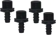 Garden 4PCS 1/2" 3/4" Female Thread Connector to Barb 16mm 20mm 25mm PE PVC Hose Adapter Drip Irrigation Watering System,SPL11,224,16MM,4PCS
