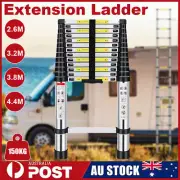 3.2M Telescopic Ladder Aluminium Extension Extendable Steps Adjustable 1-2Step