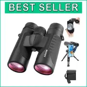 Lightweight 12x Magnification Binoculars for Bird Watching & Travel - Waterproof