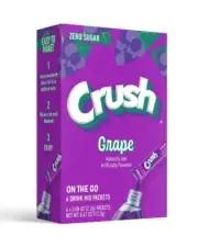 Crush Grape Drink Mix Sticks 6 On The Go Packs - No Sugar