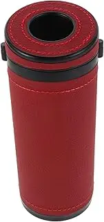 LIFKICH Car Cylinder Tissue Box Premium Vehicle Interior Organizer Compact Travel Tissue Holder with Cup Holder Design Round Faux Container for Easy Access and Stability Cars