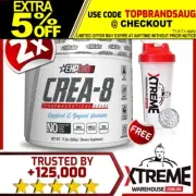 2 X EHP LABS CREA-8 166 SERVE EHPLABS PURE CREATINE MONOHYDRATE TWIN PACK