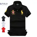 【歐美服飾】男生 POLO 刺繡 金色大馬 勳章 POLO衫 短袖POLO衫 翻領短T 優質網眼純棉