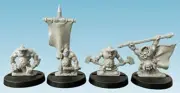 R0009 Spellcrow 10mm Game Miniatures Half-Giants Warriors Command Group