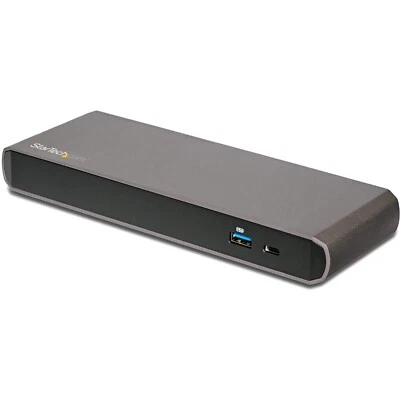 StarTech.com Thunderbolt 3 Dock, Dual Monitor 4K 60Hz TB3 Laptop Docking Station