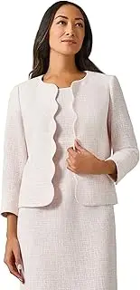 [Kasper] Women's Tweed Scallop Front Jacket