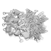 80pcs Sewing Hooks and Eyes Closure Set Silver Tone