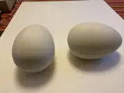 2 6” Bisque Fired Ceramic Egg Boxes Ready To Paint Easter