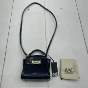Zac Posen Eartha Iconic Top Handle Mini Purse Navy Glass