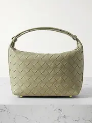 [Bottega Veneta] Bottega Veneta - Mini Wallace Intrecciato Leather Shoulder Bag - Green - One size One size Green