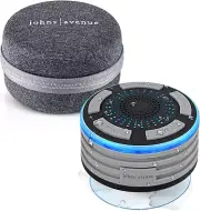 Johns Avenue Bluetooth Shower Speaker with Zippered Travel Case Newest Versio...