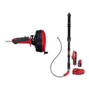 Milwaukee Trap Snake Auger Drain Cleaning Kit And Trap Snake 12V 6' Toilet Auger