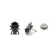 316L醫療鋼 蜘蛛 旋轉式耳環-銀、黑 防抗過敏 單支販售 (6.8折)