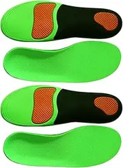 [scondou] 2 Pairs Arch Support Orthotic Insoles, Plantar Fasciitis Insole, Foot Orthotic Inserts with Arch Support for Treating Heel Pain and Heel Spurs (M(EU 42-44)
