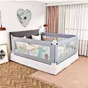 Bopeep Kids Baby Safety Bed Rail Guard Adjustable Folding Child Toddler Protect 150cm x 70cm-98cm