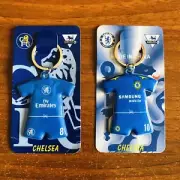 CHELSEA FC Key Chain / Jersey Style PVC Keyrings With 2 Great Players #8 & #10