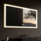 Anti-fog Gold LED Bathroom Mirror Wall Vanity Mirror Smart Touch Sensor 3 Colors
