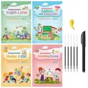 Magic Ink Copybooks for Kids Reusable Handwriting Workbooks for Preschools Gr...