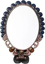 SAFIGLE Vintage Handheld Folding Mirror with Ornate Design Elegant Art for Beauty Routines for Women and Compact Vanity Mirror for Travel and Home Use