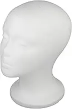 Abbraccia Female Foam Mannequin Head Prop Display Practical Smooth Display Mannequin Head for Home Shopping Mall Display Hair Jewellery
