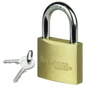 Heavy-Duty Brass Lock with 2 Keys NHH-KYLK-BRS, Solid Brass Padlock with Keys...