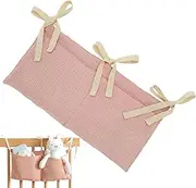 [Generic] Bed Pockets Bedside Storage - Baby Diaper Organizer,2 Pockets Space-Saving Bedside Bag Caddy Attachment for Dorm Entryway Office Bedroom