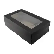 Eco Black Grazing Boxes with Lids 25.8cm x 15.5cm x 8cm (Pack of 2)