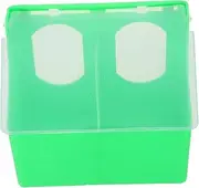 VANZACK Plastic Pigeon Feeder with Lid and Water Feeder Bird Cage Food Holder Parrot Feeding Box Space-Saving