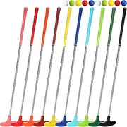 [Libima] 10 Pack Junior Golf Putter Golf Putters Bulk with 10 Practice Golf Balls for Men and Women Two Way Mini Golf Putter for Left and Right Handed Golfers for Kids Teenagers Adult