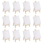 12set 4"x4" Canvas Easel Mini Stretched Display Canvas Panel Tripod Holder Stand