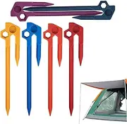 Tent Pegs Ground Stakes - Professional Portable Heavy Duty Ground Pegs | Portable Outdoor Multi-Functional Spikes for Outdoor Hiking