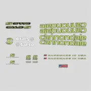 Cannondale CAAD 5 Bicycle Frame Stickers - Decals: Green. n.11