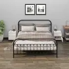 2 PCS High Gloss Bedside Table Side Cabinet Nightstand Storage Elegant Furniture