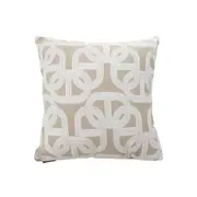 SOGA 50cm Throw Pillow Beige Interlocking Geometric Pattern Modern Accent for Home Décor
