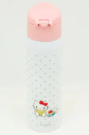 大賀屋 日貨 Hello Kitty 保溫瓶 水壺 保溫瓶 保溫 保冰 水瓶 三麗鷗 凱蒂貓 正版 J00019105