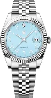 [LACZ DENTON] RT128 Mens Automatic Mechanical Stainless Steel Band Fashion Watches for Men 50M Waterproof Rollstimi