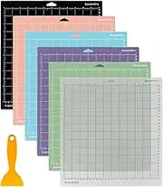 AwObEpl 6 Pcs Cutting Mat Self Adhesive Standard Grid Cutting Mat Practical Craft Cut Board for Sewing DIY Crafting Fabric Quilting