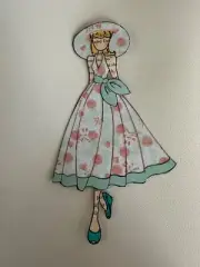 Paper Piecing Doll for junk journal/planner/scrapbooks-Julie Nutting mint/coral